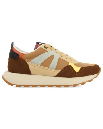 Pantofi sport cu aspect colorblock, Maro