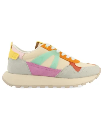 Pantofi sport cu aspect colorblock, Bej