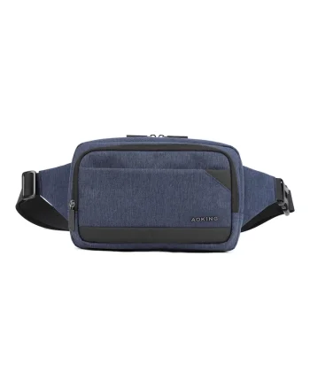 Borseta unisex din material textil, Albastru