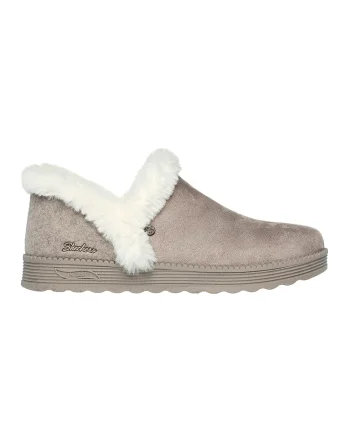 Cizme fara inchidere, de piele intoarsa ecologica Modern Comfort, Alb/Maro taupe deschis
