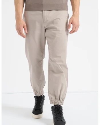 Pantaloni cu talie medie, Maro taupe deschis