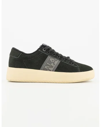 Pantofi sport de piele intoarsa cu insertii textile Jade, Negru/Maro nisip