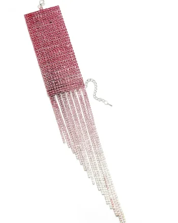 Bratara lata decorata cu cristale, Fucsia