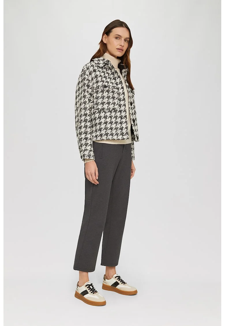 Pantaloni crop evazati, Gri antracit