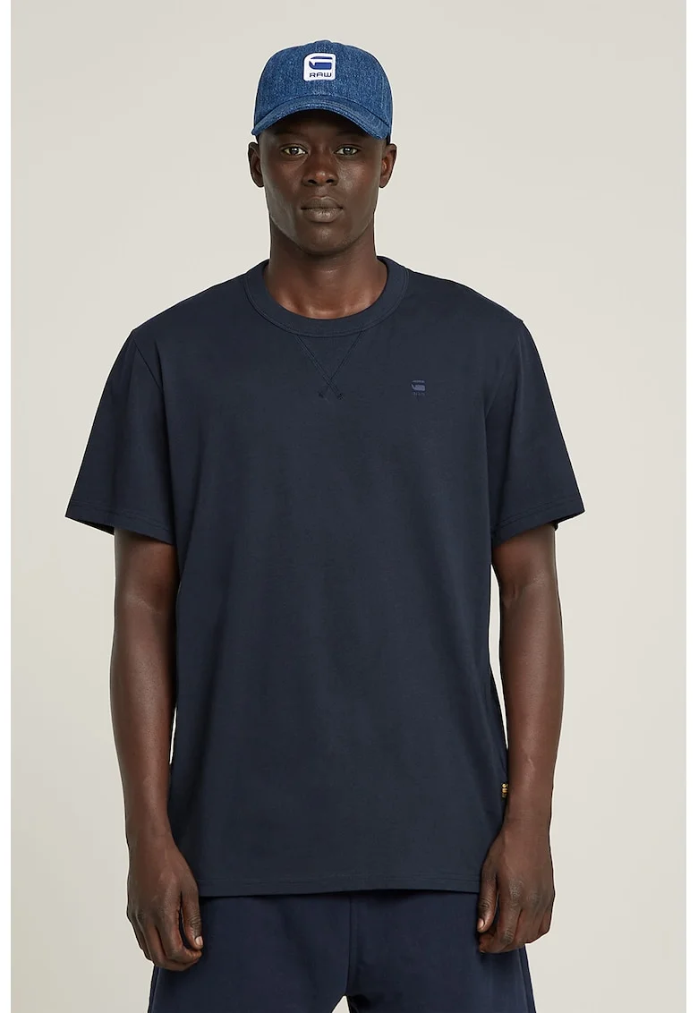 Tricou de bumbac organic Nifous, Albastru indigo