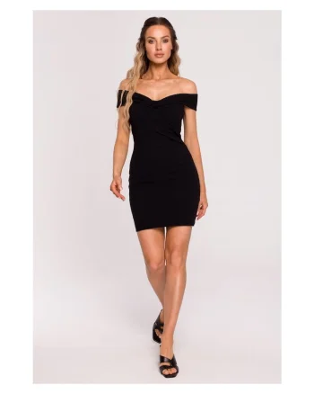 Rochie mini Bumbac, Crem, Negru