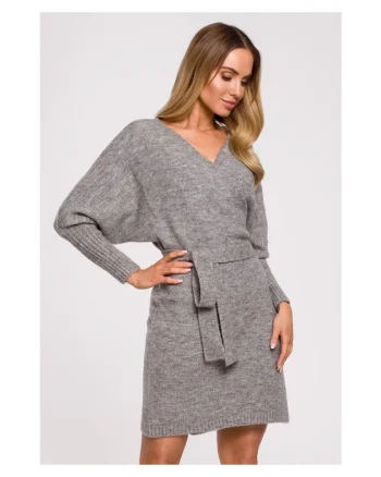 Rochie dama,  Poliester/Lana, Gri