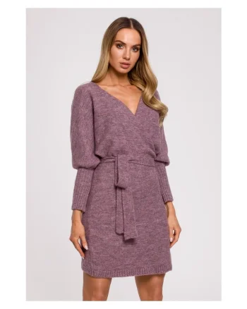 Rochie dama,  Poliester/Lana, Mov
