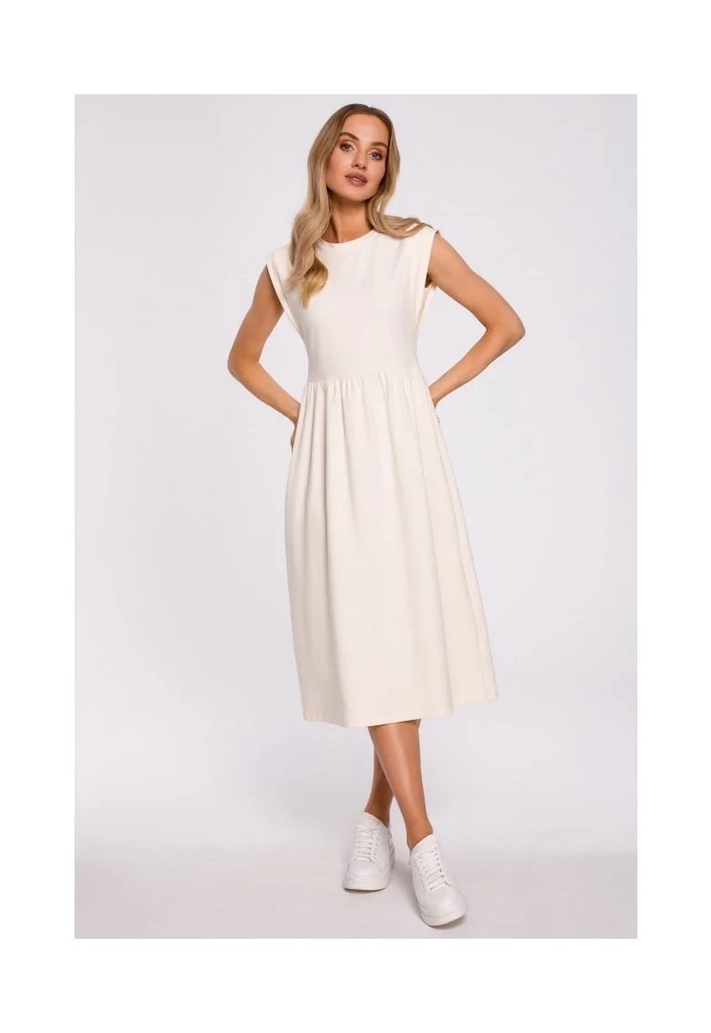 Rochie,  Bumbac/Elastan, Alb