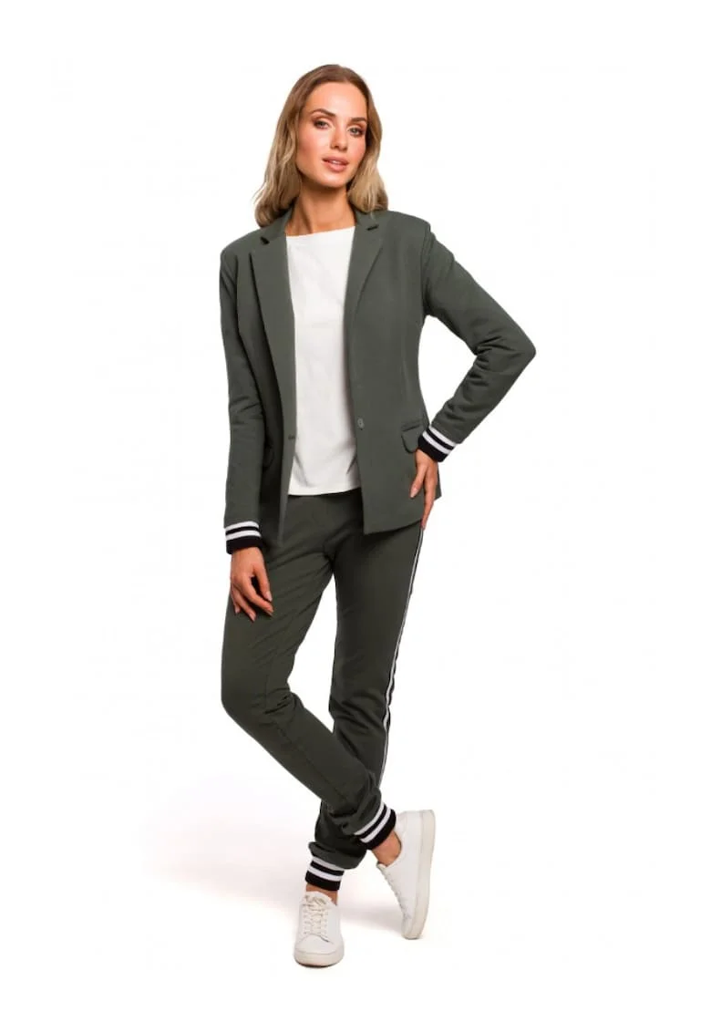 Sacou dama,  Bumbac/Elastan, Verde militar1