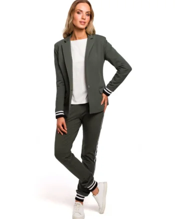 Sacou dama,  Bumbac/Elastan, Verde militar1