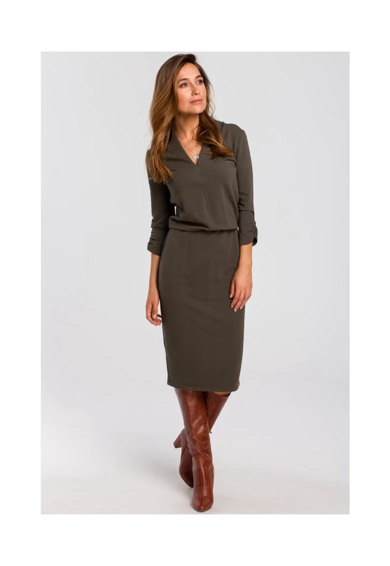 Rochie eleganta dama,  Konstantyn, masline, XXL