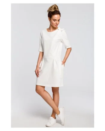Rochie dreapta cu pe umar