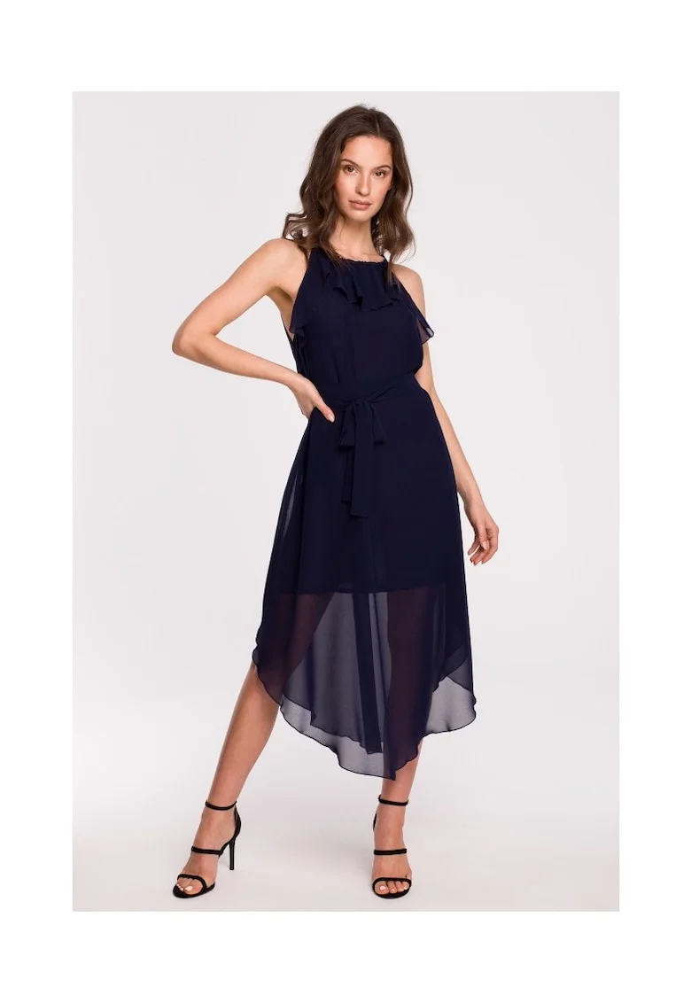 Rochie Dama, Poliester/Bumbac, Albastru
