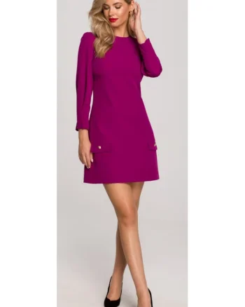 Rochie trapez - rubin, XXL