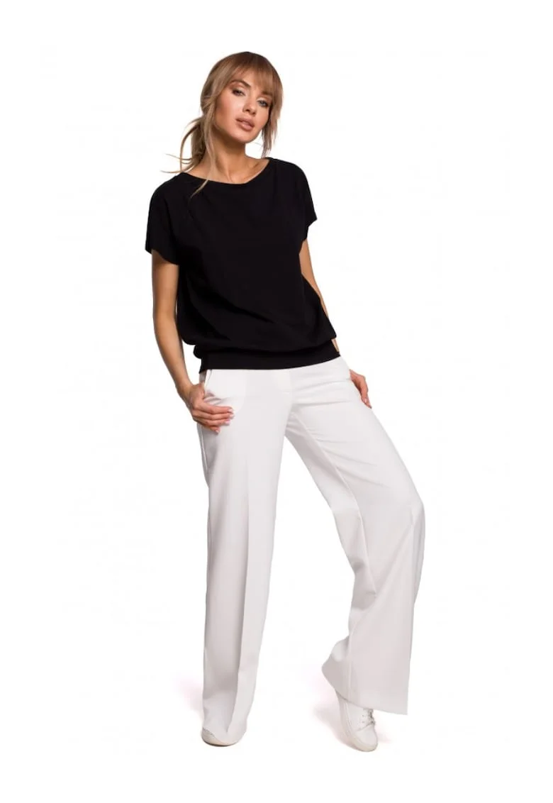 Top dama,  Bumbac/Elastan, Negru