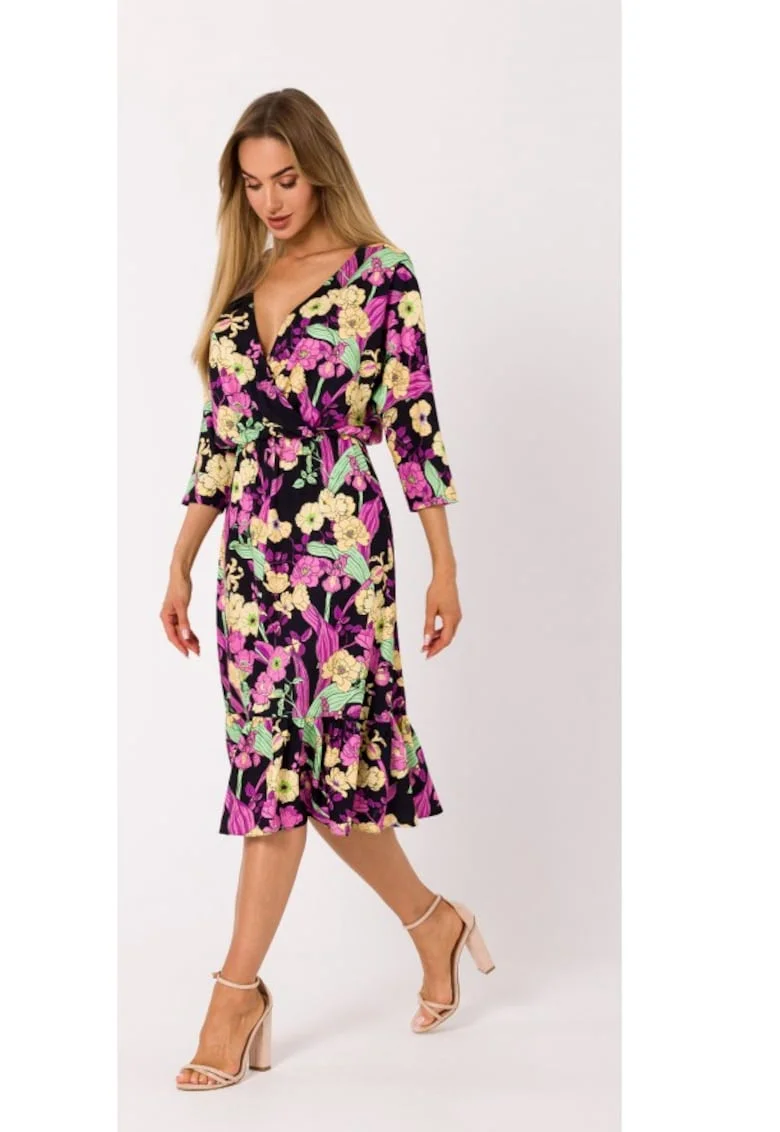 Rochie midi cu decolteu plic - model 1,
