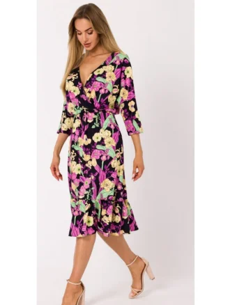 Rochie midi cu decolteu plic - model 1,