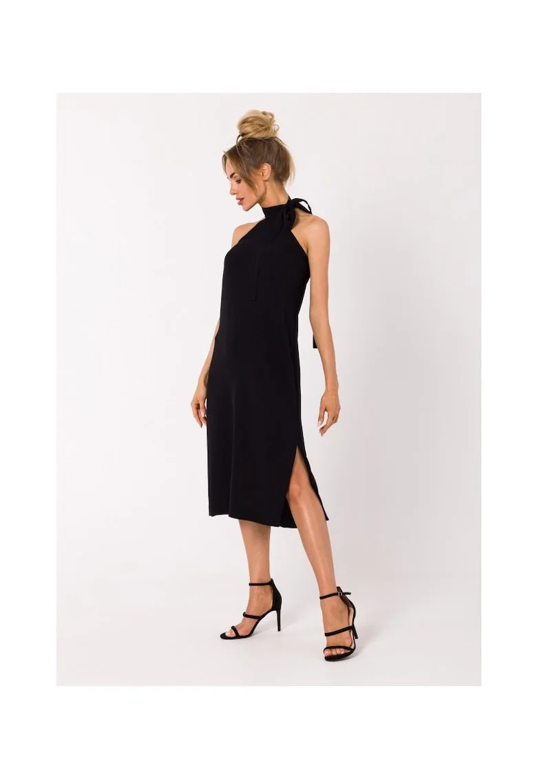Rochie cu cravata la gat1, Negru