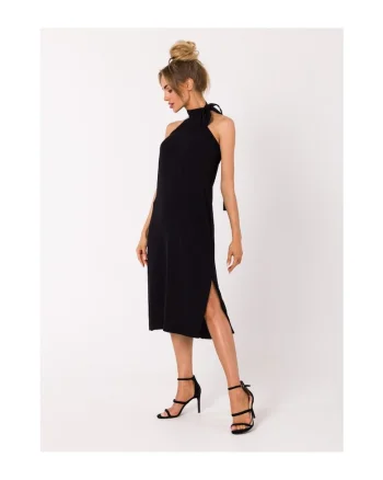 Rochie cu cravata la gat1, Negru