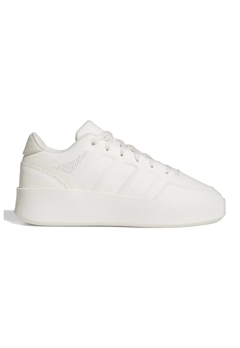 Pantofi sport de piele ecologica Mullaly, Alb murdar