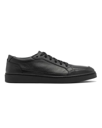Pantofi sport low-cut din piele Ezra, Negru
