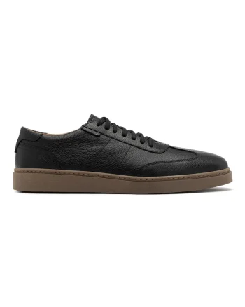 Pantofi sport low-cut din piele Ezra, Negru