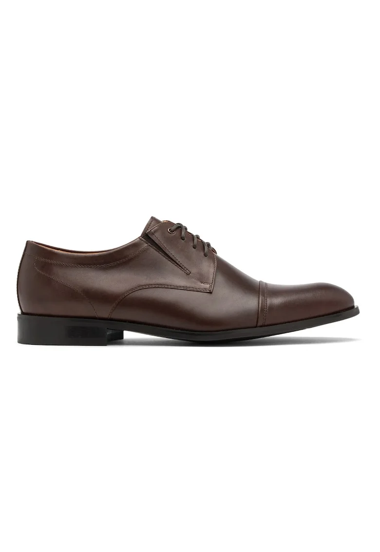 Pantofi derby din piele Kylian, Maro inchis