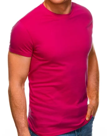 Tricou pentru barbati de baza Edoti S970 Roz inchis