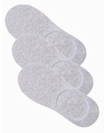 Set de sosete foarte scurte din amestec de bumbac - 3 perechi, Gri deschis