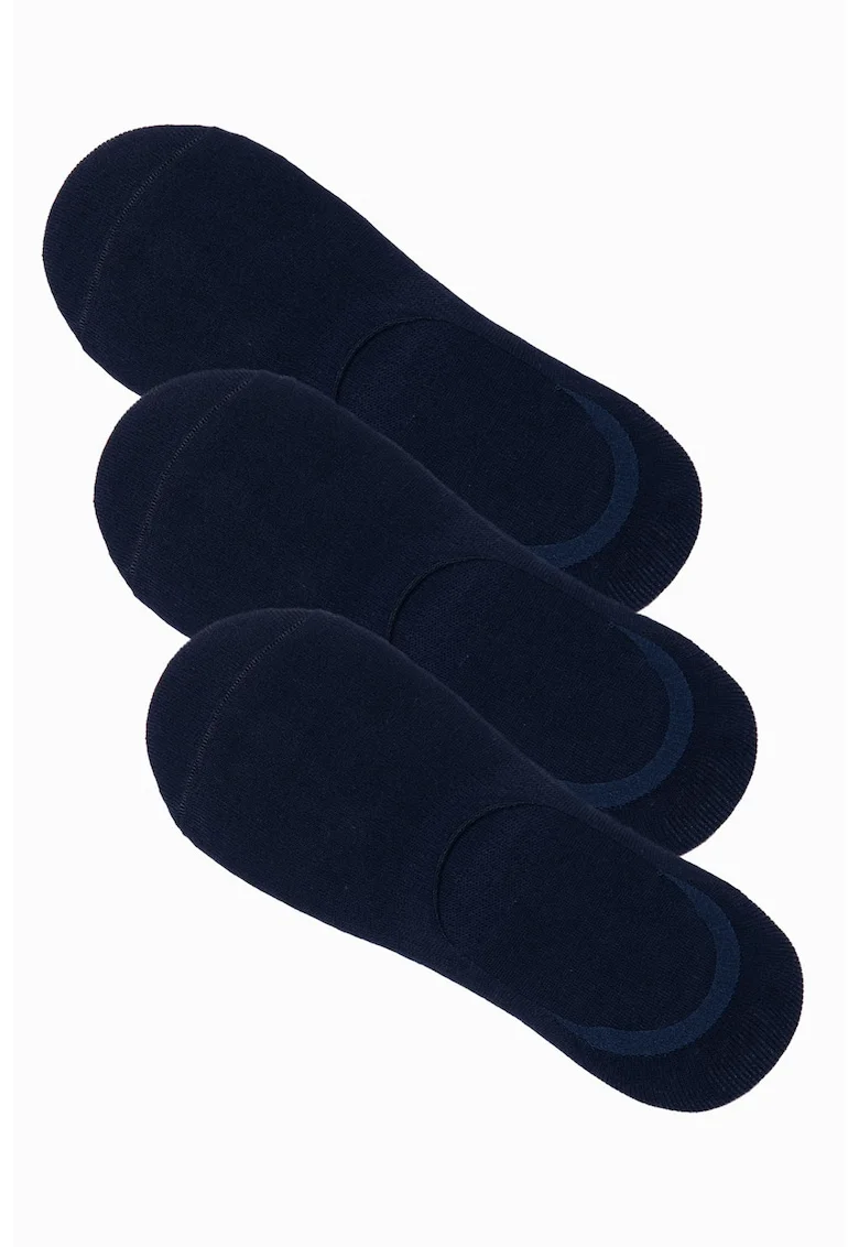 Set de sosete foarte scurte din amestec de bumbac - 3 perechi, Bleumarin