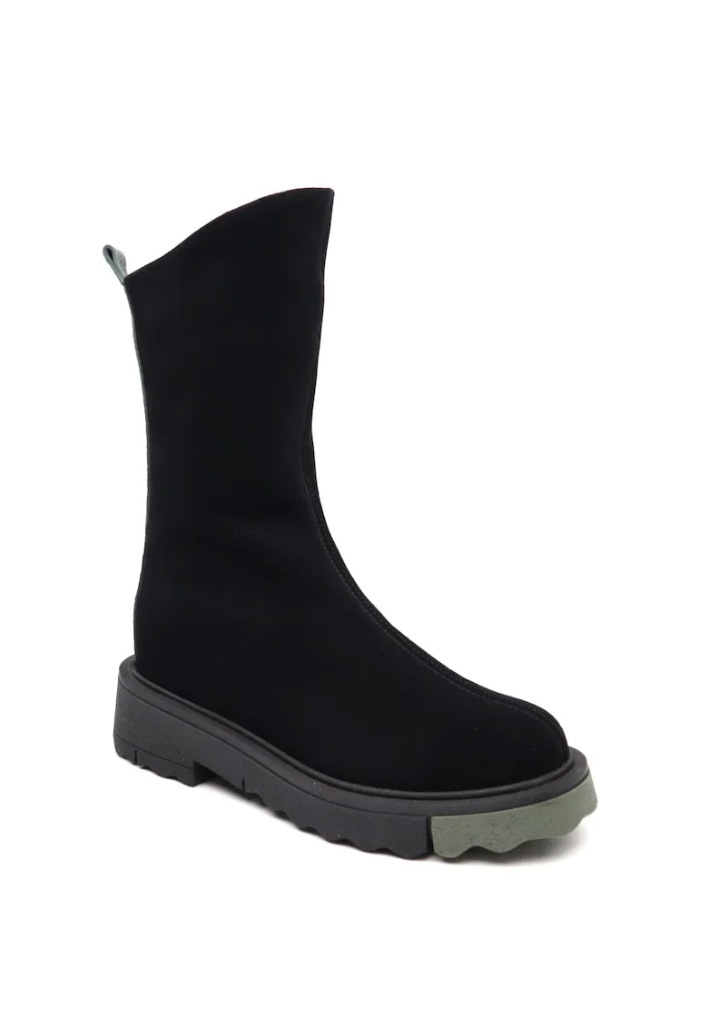 Cizme dama D44 4448 negru velur,