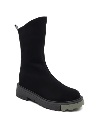 Cizme dama D44 4448 negru velur,