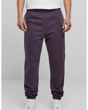 Pantaloni de trening din bumbac cu banda elastica, Violet