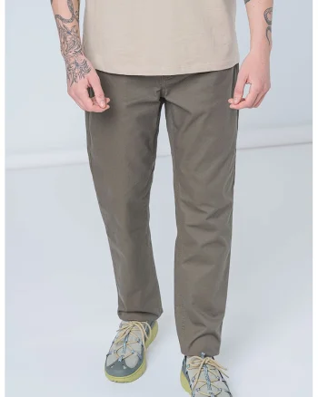 Pantaloni relaxed fit din amestec de bumbac, Kaki