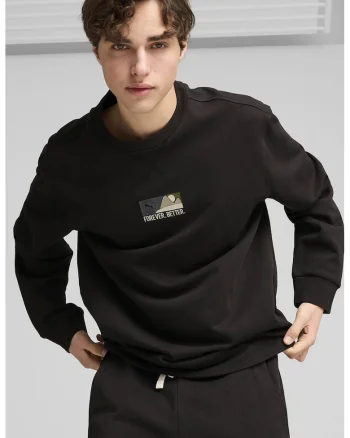Bluza de trening cu decolteu la baza gatului si logo Better Sportswear, Negru stins