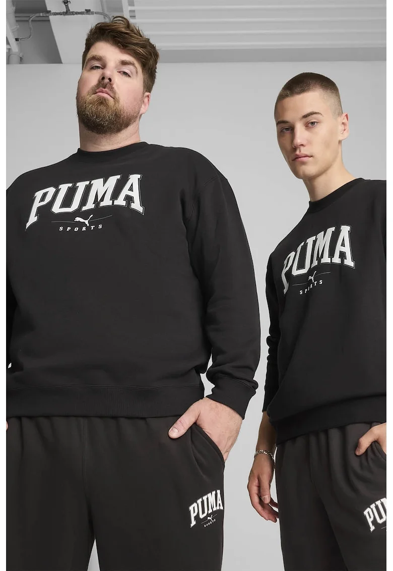 Bluza regular fit de trening cu imprimeu logo, Alb/Negru