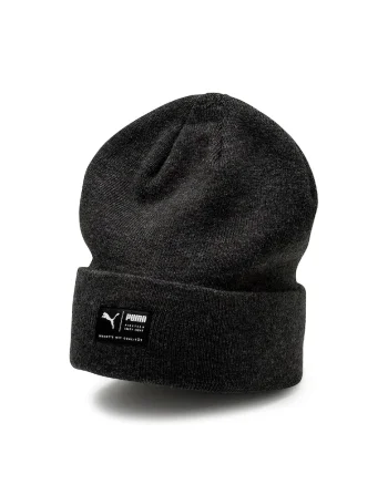 Caciula elastica unisex cu detaliu logo Archive Heather, Negru