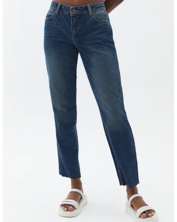 Blugi relaxed fit din denim cu buzunare, Albastru inchis