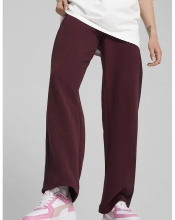Pantaloni de trening cu talie inalta si logo, Violet tyrian