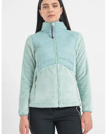 Bluza de trening cu fermoar Talissi, Verde menta