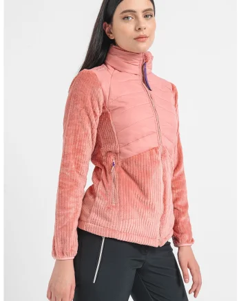 Bluza de trening cu fermoar Talissi, Roz