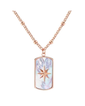 Pandantiv Mother of Pearl placat cu aur de 18K, Auriu rose