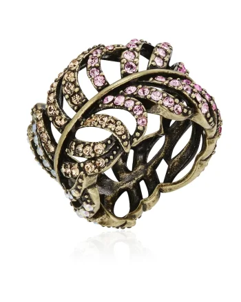 Inel cu cristale Swarovski, Bronz