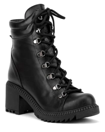 Ghete din piele naturala neagra