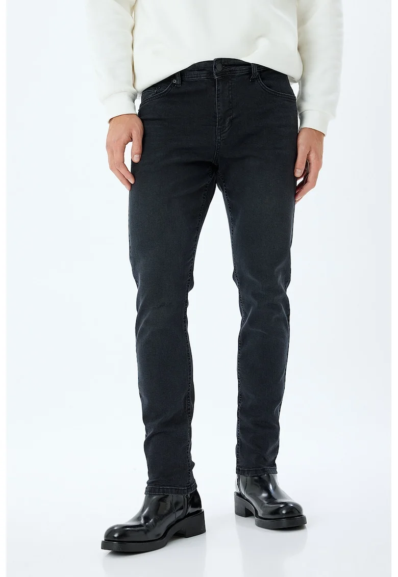 Blugi slim-fit, Gri antracit