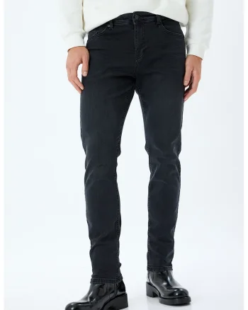 Blugi slim-fit, Gri antracit