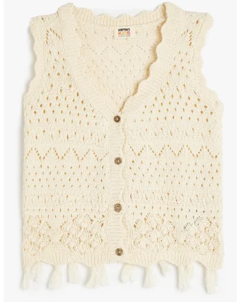 Vesta din tricot cu perforatii