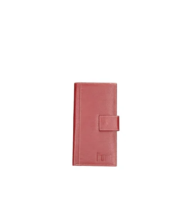 Portofel unisex de piele, Rosu
