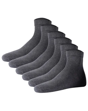 Set de sosete scurte - 6 perechi, Gri antracit
